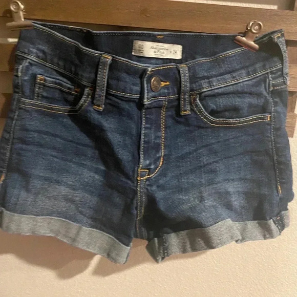 Abercrombie & Fitch blue denim shorts size 00 - Picture 1 of 5